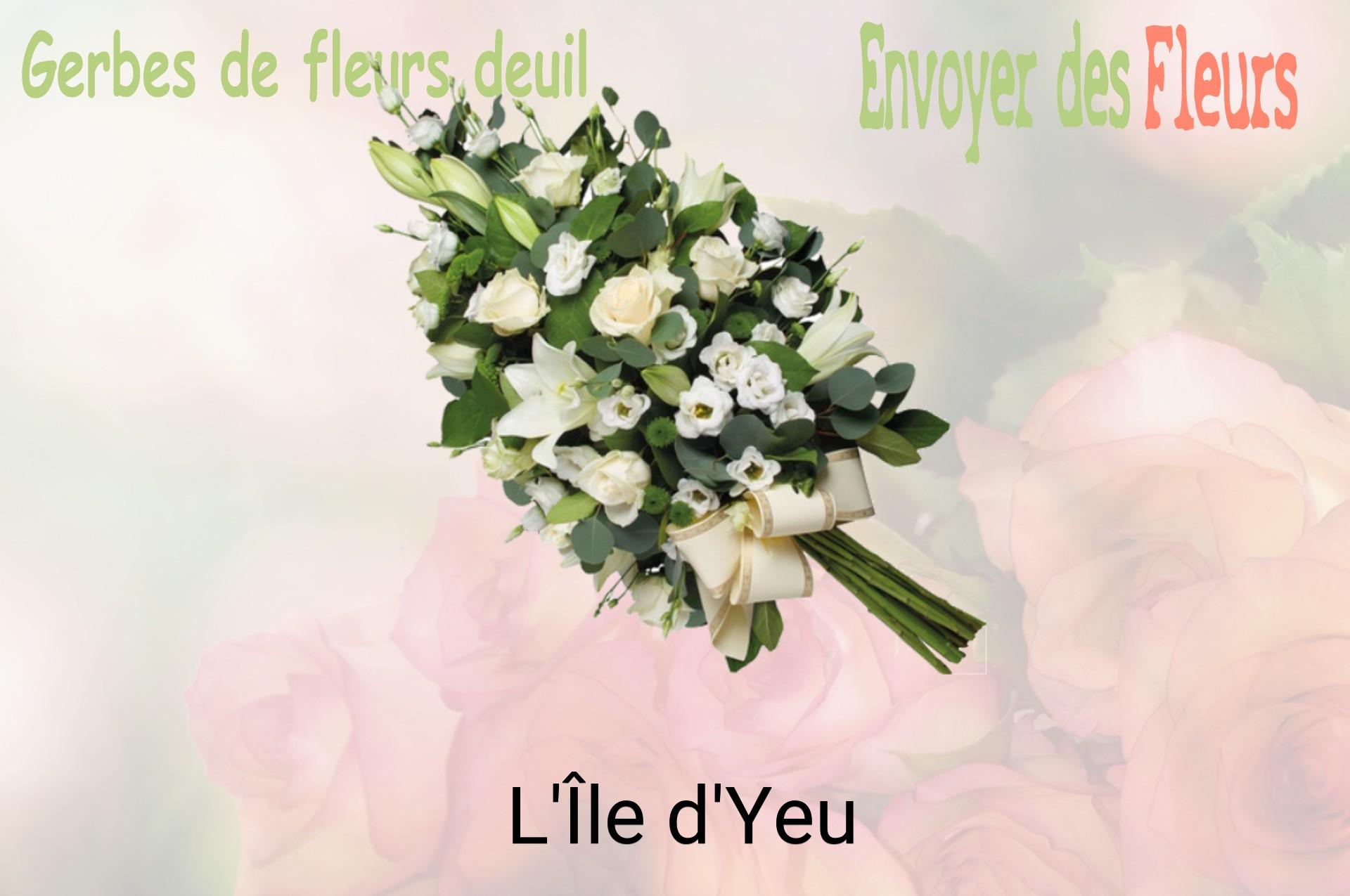 Gerbe de fleurs de deuil livrée à L'Île-d'Yeu